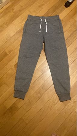 Pantalon de jogging gris, taille élastique, état neuf