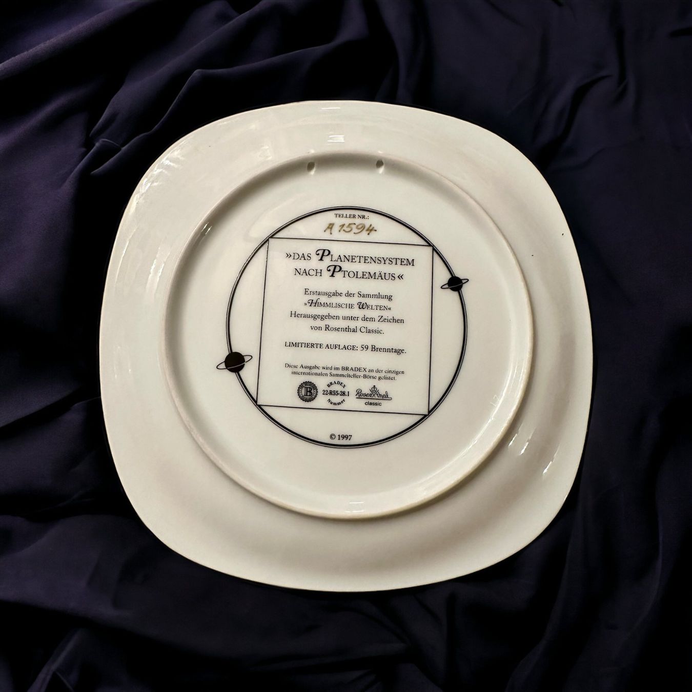 Rosenthal Piatti: Rosenthal Sammlung "Himmlische Welten". 4 Teller . – Usato da Mettmenstetten venduto da Georginax 4