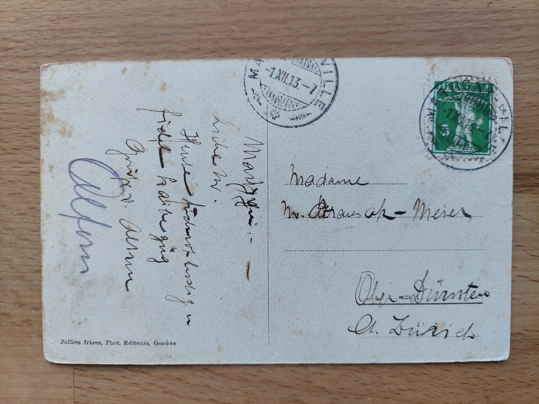 Cartoline postali: AK Champéry Waschen am Brunnen – Usato da Obfelden venduto da Foto_Bild_Kunst_Buch 1