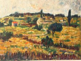 Manuel ZELLER (1911-1971)  Landschaft mit Zypressen