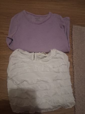 2x Kinder Langarmshirts Gr 110/116 Frühling Sommer Lilla ...