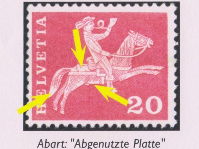 Alle Briefmarken: 1960 RM  Abarten  3 verschiedene Plattenfehler ** Postfrisch – Neu (gemäss Beschreibung) aus Adliswil von Aenti 4