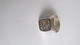 Silberring mit mechanischen Uhrwerk hand made