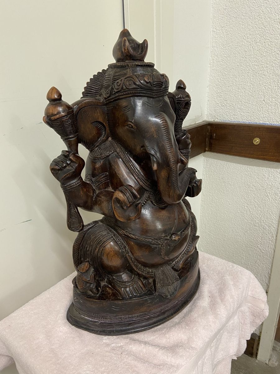 Sculture & Statue: Ganesha Figur Holz geschnitzt  – Usato da Dietikon venduto da brocki-eyra 3