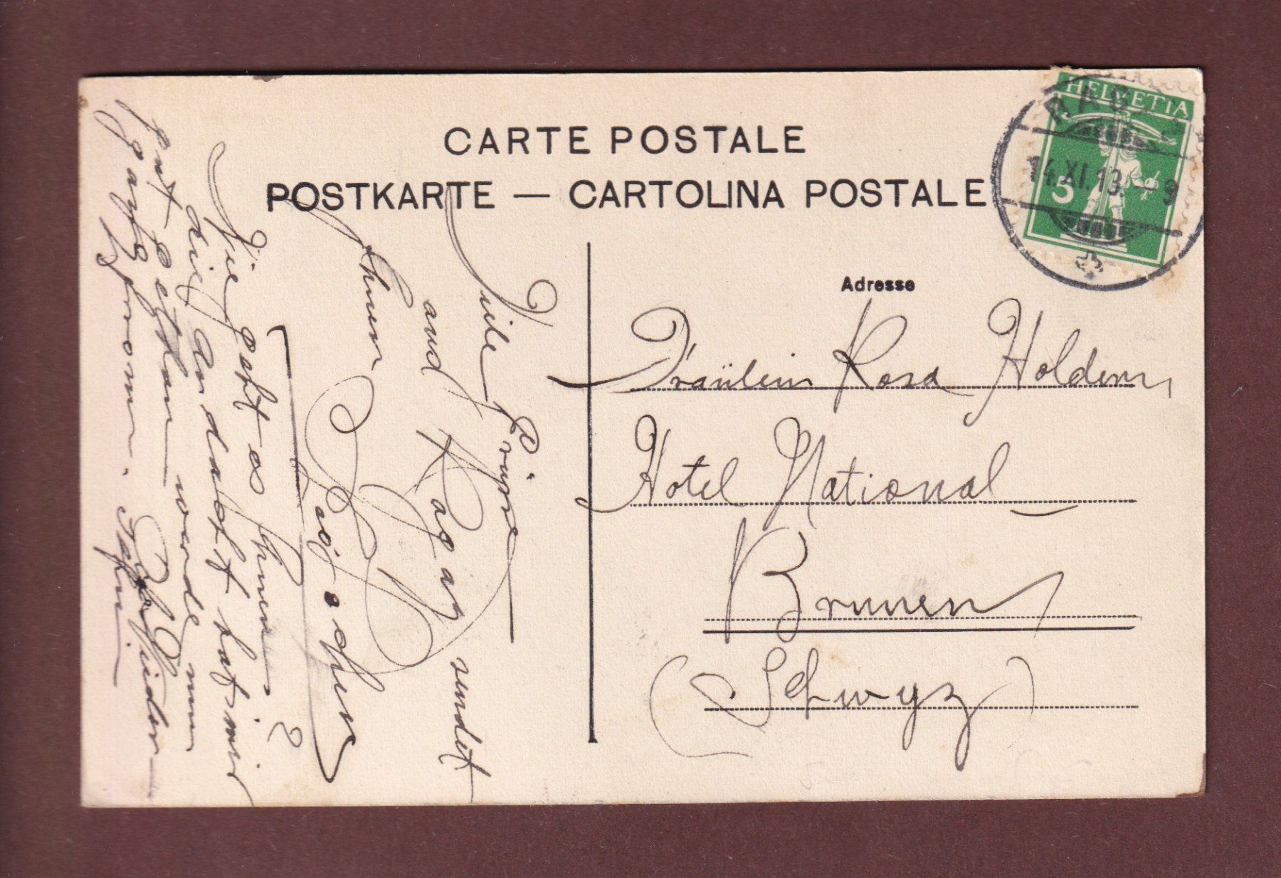 Ansichtskarten: RAGAZ - Parksee - 1913 – Gebraucht aus Pully von nicecards-shop 1