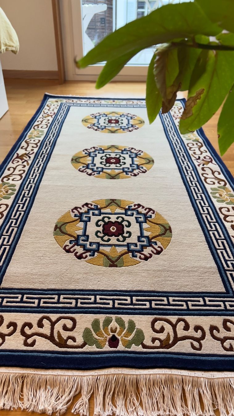 Tappeti: Handgeknüpfter Teppich Weiss – Nuovo e nell'imballaggio originale da Wallisellen venduto da tamang_teppiche 2