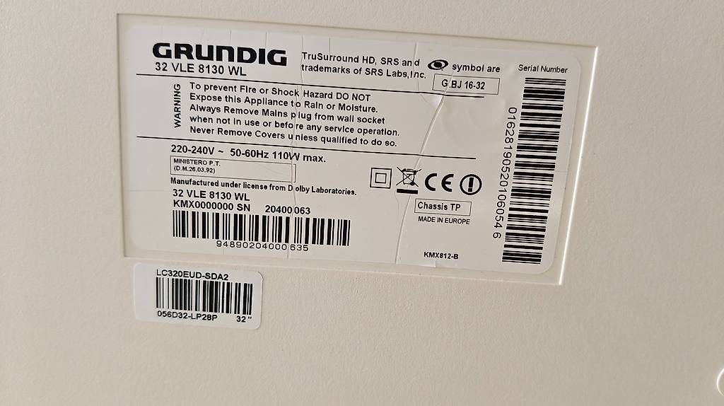 Appareils TV: 32" Fernseher Grundig weiss – D'occasion à Klingnau par wal_68wl 1