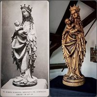 Schnitzplastik schöne Madonna im weichen Stil 