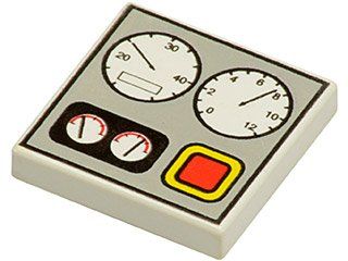 Lego Baukästen: Lego System Fliese 2x2 mit Messgeräten(3068px4) – Gebraucht aus Basel von Swi-7621