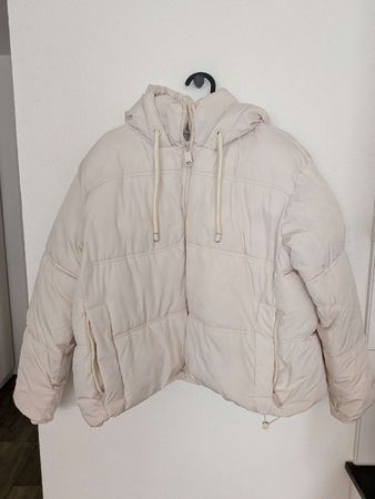 Zara Hooded Beige Winter Jacket 