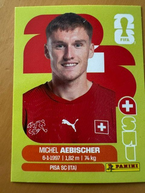 Panini Carte collezionabili: Panini WM 2026 - SUI 16 - Michel Aebischer – Usato da Eschenbach SG venduto da Grummelzwerg