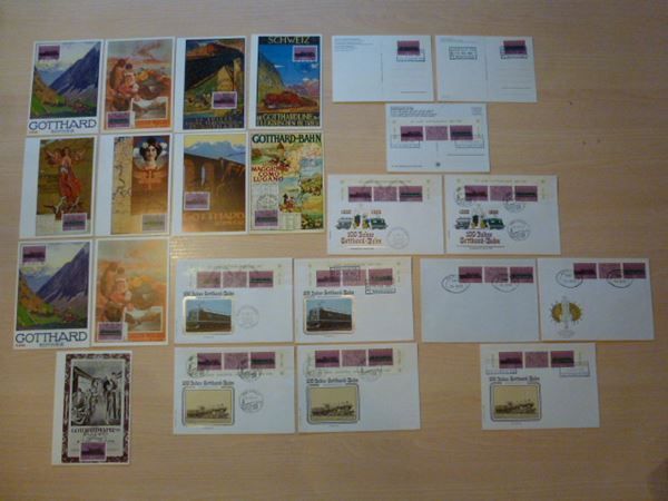 Alle Briefmarken: Lot 1982 ++ Varianten Gotthard Schweiz – Gebraucht aus Walkringen von Casablanca777