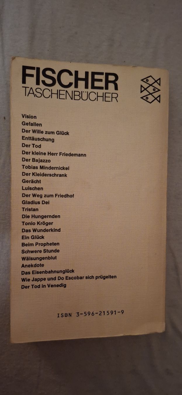 Bücher: Thomas Mann - Die Erzaehlungen, Band 1 – Gebraucht aus Brienz BE von mondchatz1 1