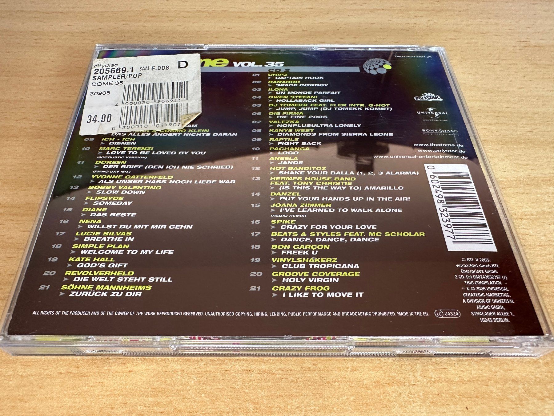 CD: Various – The Dome Vol. 35 - 2 CD – Usato da Rikon im Tösstal venduto da Alpenmutz 1