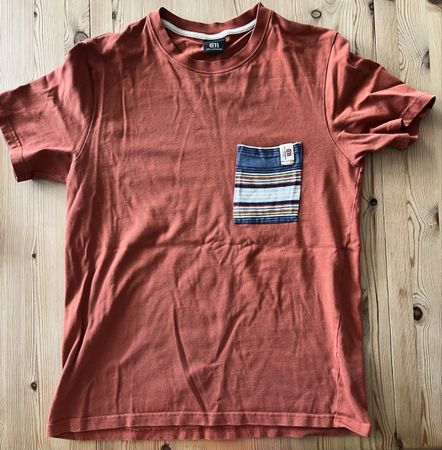 T-Shirt Set 3-tlg Grau Weiss Orange Grösse M 