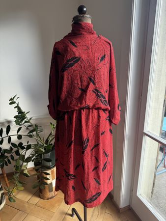 Vintage Kleid Rot 80er
