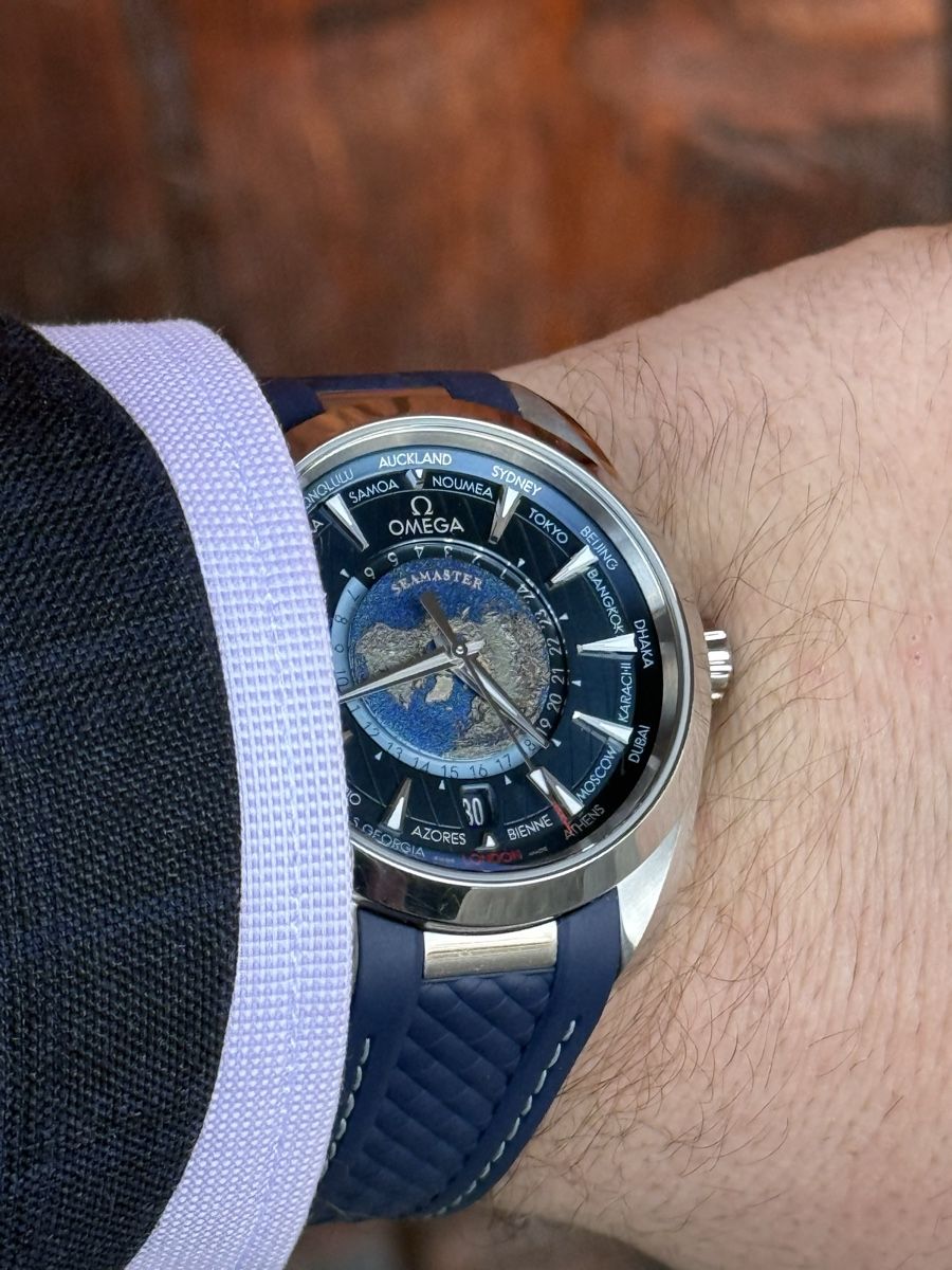 Omega Uhren: Omega Seamaster Aqua Terra Worldtimer full set – Gebraucht aus Gingins von loi_c5sw