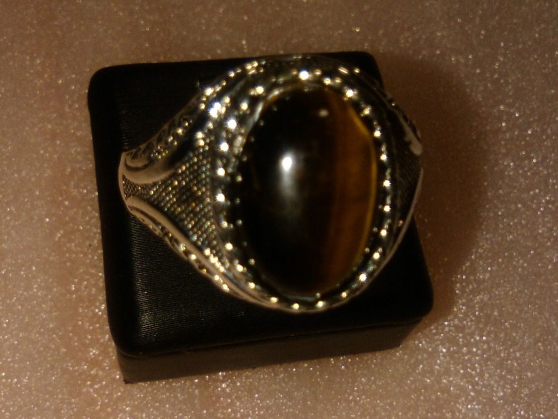 Anelli: ring modeschmuck mit echt tiegeraugen – Nuovo (secondo la descrizione) da Basel venduto da bijoutrie_4 7