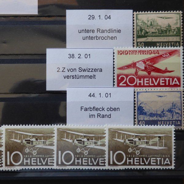 Tutti i francobolli: div. ABARTEN  /  FLUGPOST siehe Bilder – Usato da Egliswil venduto da Trens01 3