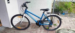 Crosswave Citybike blauweisss mit Gepäckträger guter Zustand