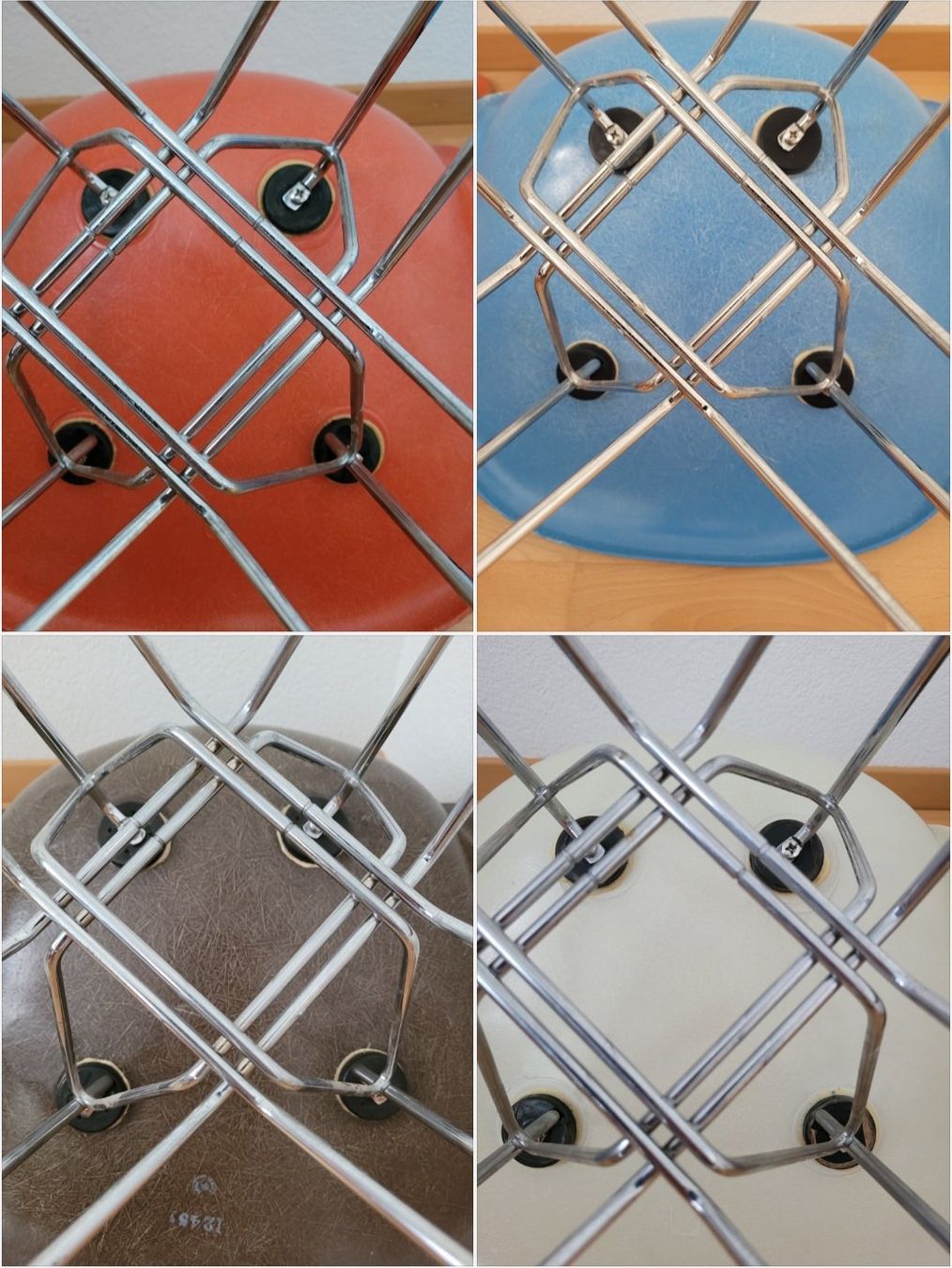 Herman Miller Sedie: 4 Eames Fiberglas Stühle Vitra, Herman Miller, Eiffel Base – Usato da Uttwil venduto da designwerk5 5