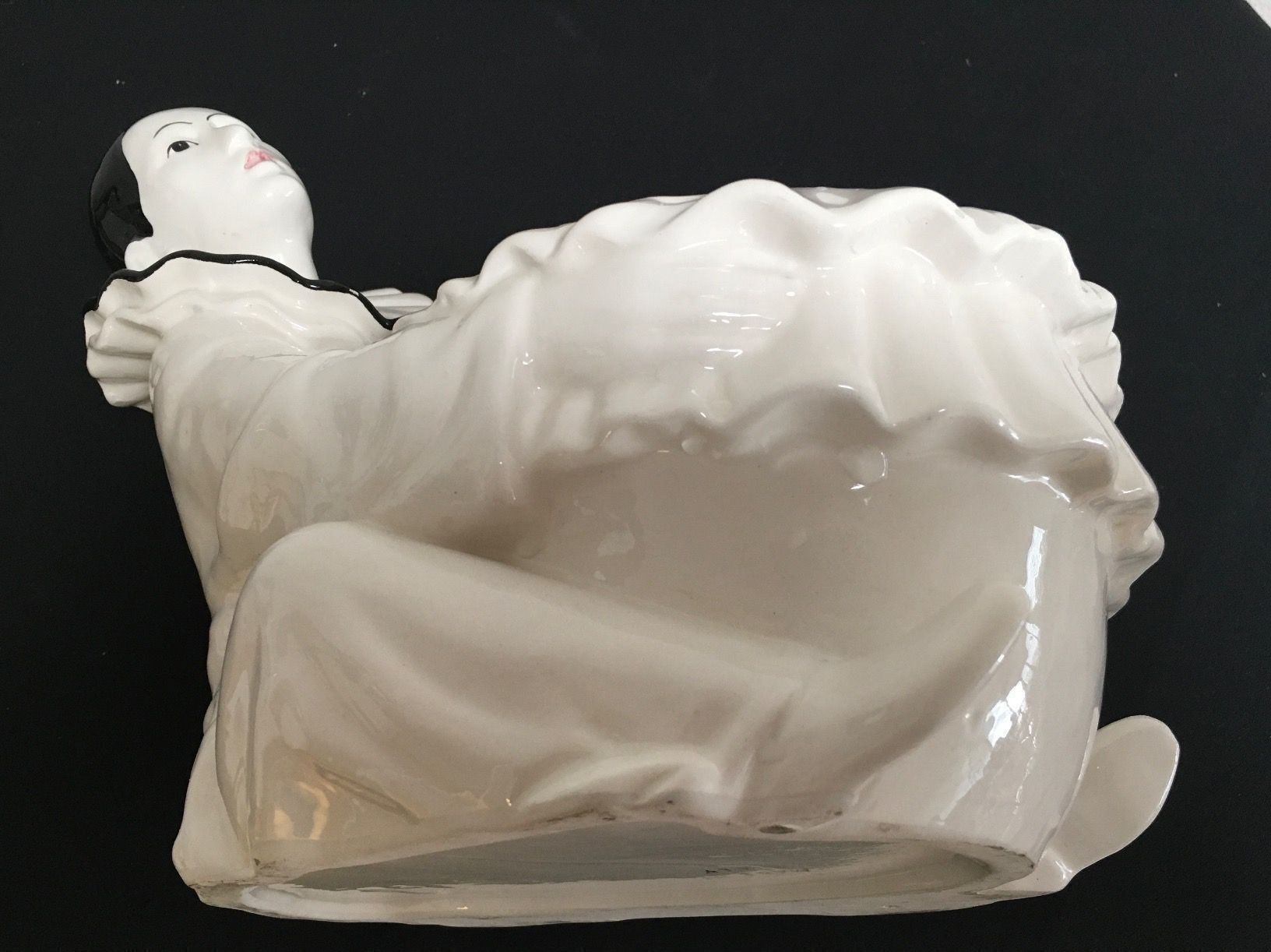 Statuette: Cachepot, Harlekin aus Porzellan – Usato da Basel venduto da citystore 2