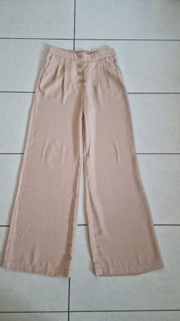 LASCANA Wide Leg Hose Leinen-Optik – Gr. 34 (wie neu)