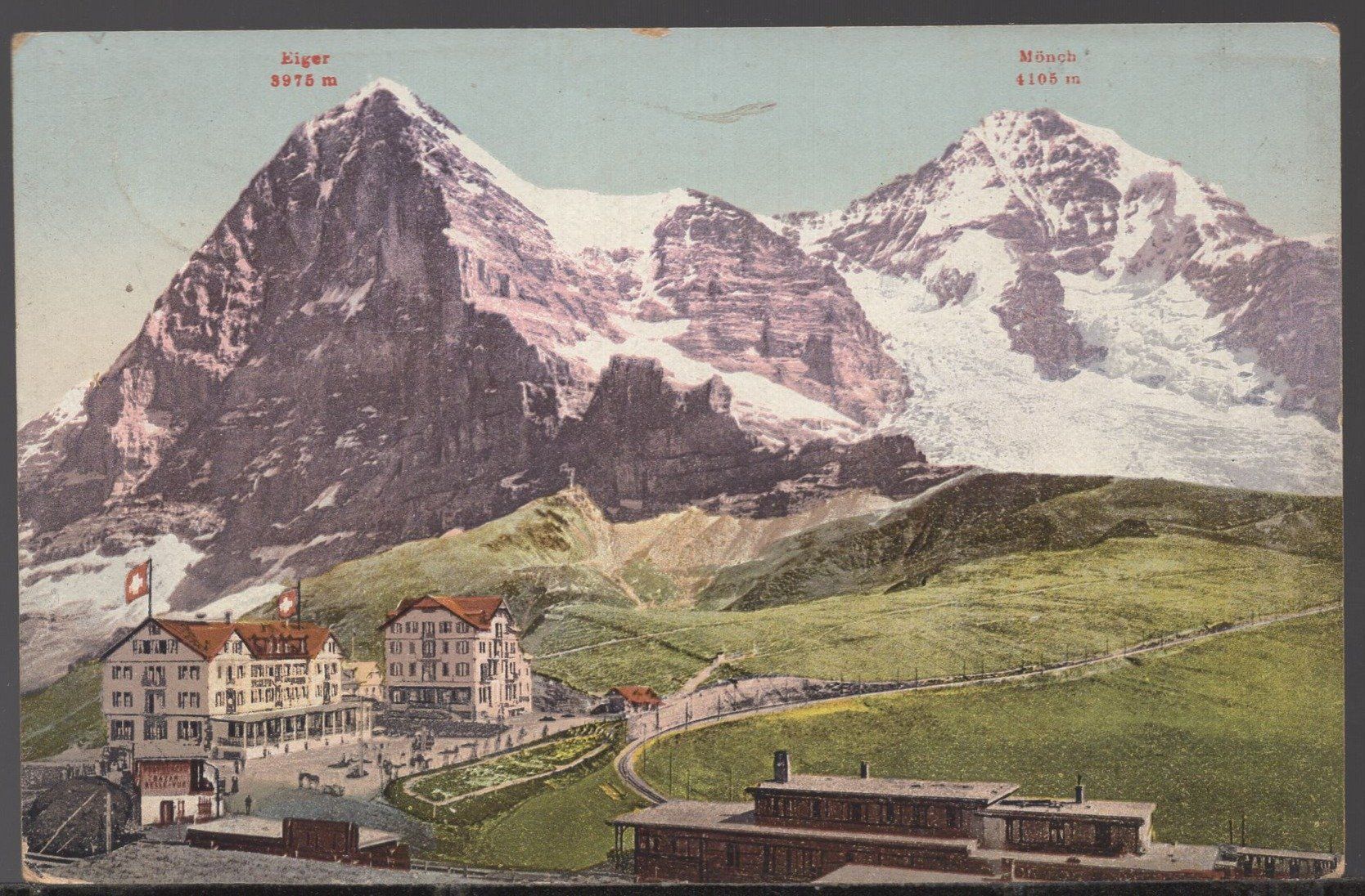 Cartoline postali: Jungfraubahn - Kleine  Scheidegg 1910 – Usato da Aarau venduto da kufi44
