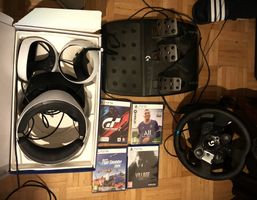 PS VR2 Set inkl. Logitech Lenkrad und 4 PS5-Spielen