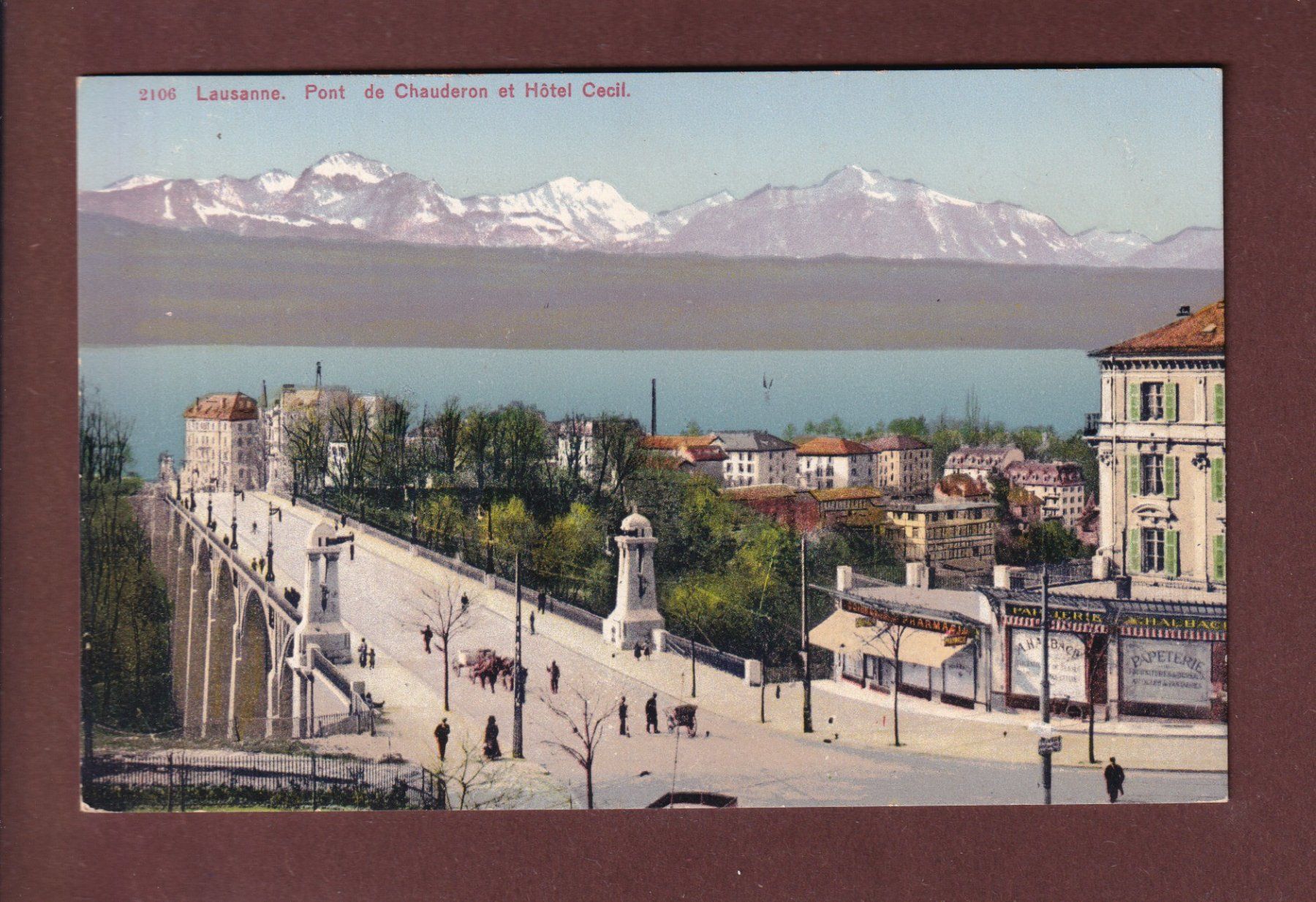 Cartoline postali: LAUSANNE - Pont Chauderon - Cécil – Usato da Pully venduto da nicecards