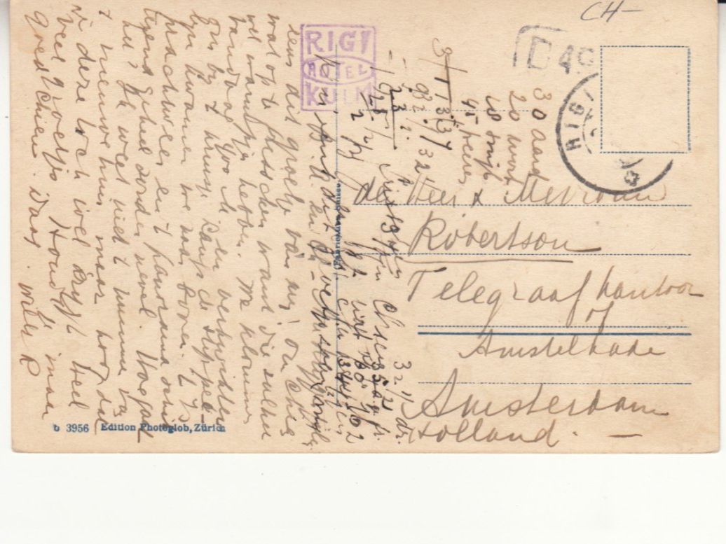 Cartoline postali: Rigi Kulm ca. 1930 – Usato da Bürglen TG venduto da StampGraf 1