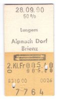 Billette Lungern - Alpnach Dorf - Brienz