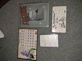  Blechschilder Set - Vintage Deko 