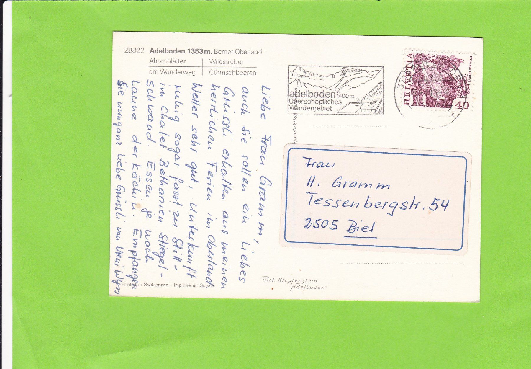 Cartes postales: Adelboden – D'occasion à St. Peterzell par neckertal 1