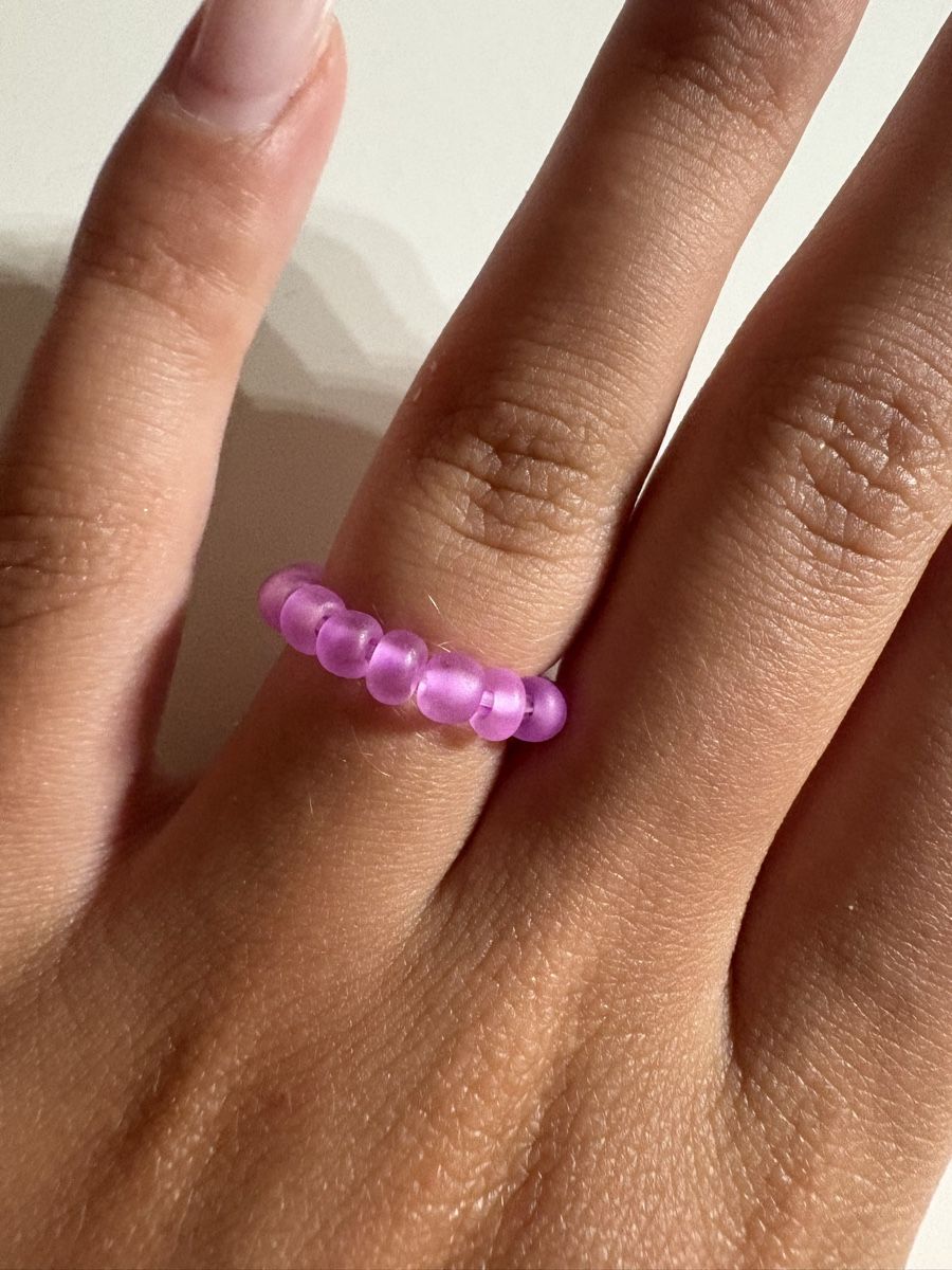 Ringe: Sommerlicher Perlenring in Lila, neu – Neu (gemäss Beschreibung) aus Winterthur von nik_pr58 1