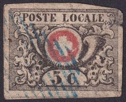 Nr.10, WAADT 5, mit seltener blauer Eidgenössischer Raute