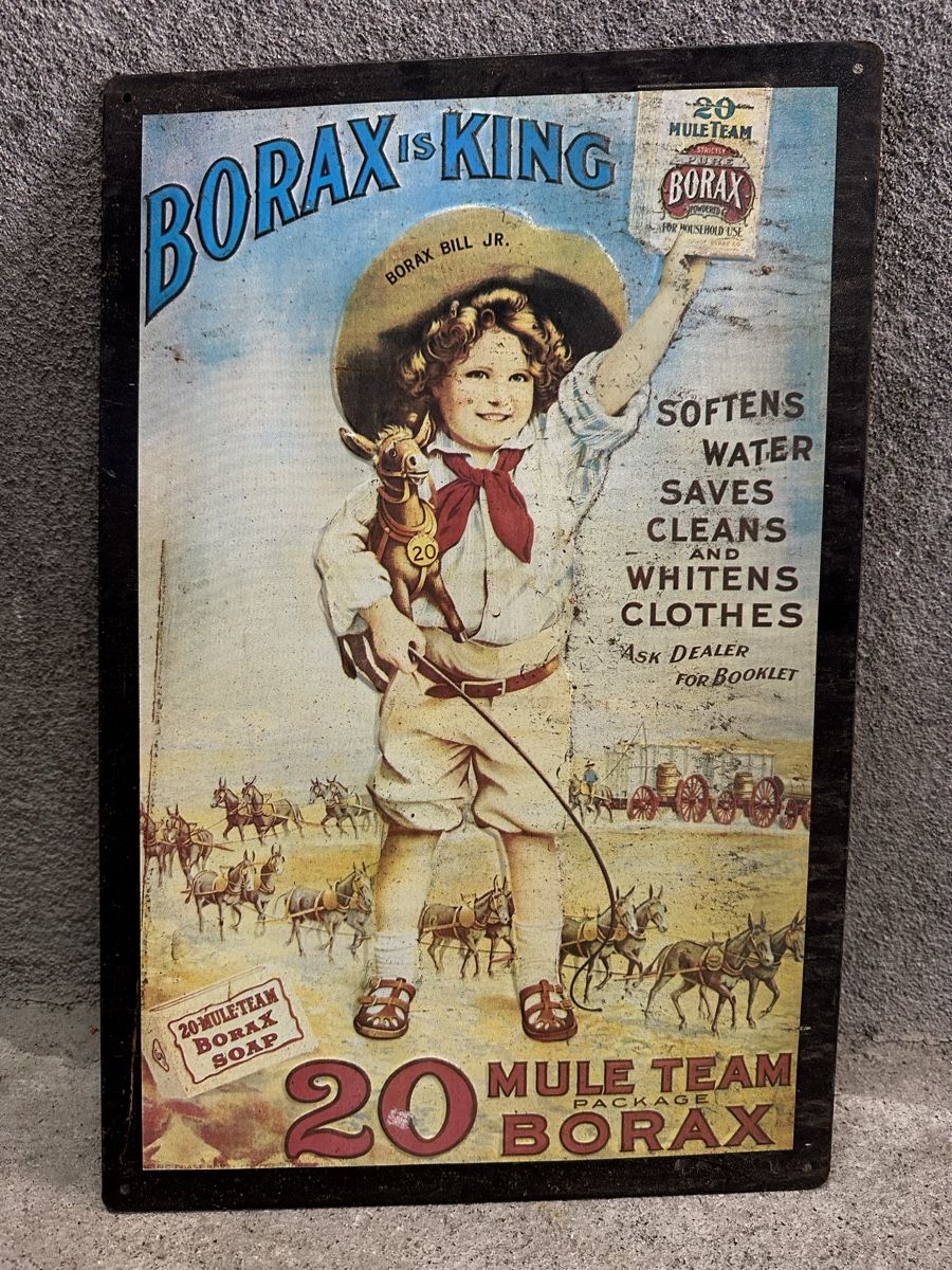 Schilder: Borax King Werbung Reklame  – Gebraucht aus Reinach AG von rares75