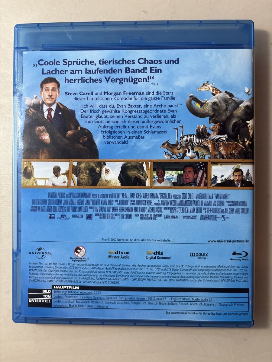 Alle DVDs: Blu-ray: Evan Allmächtig mit Steve Carell & Morgan Freeman – Gebraucht aus Ruswil von Slivio_ 1