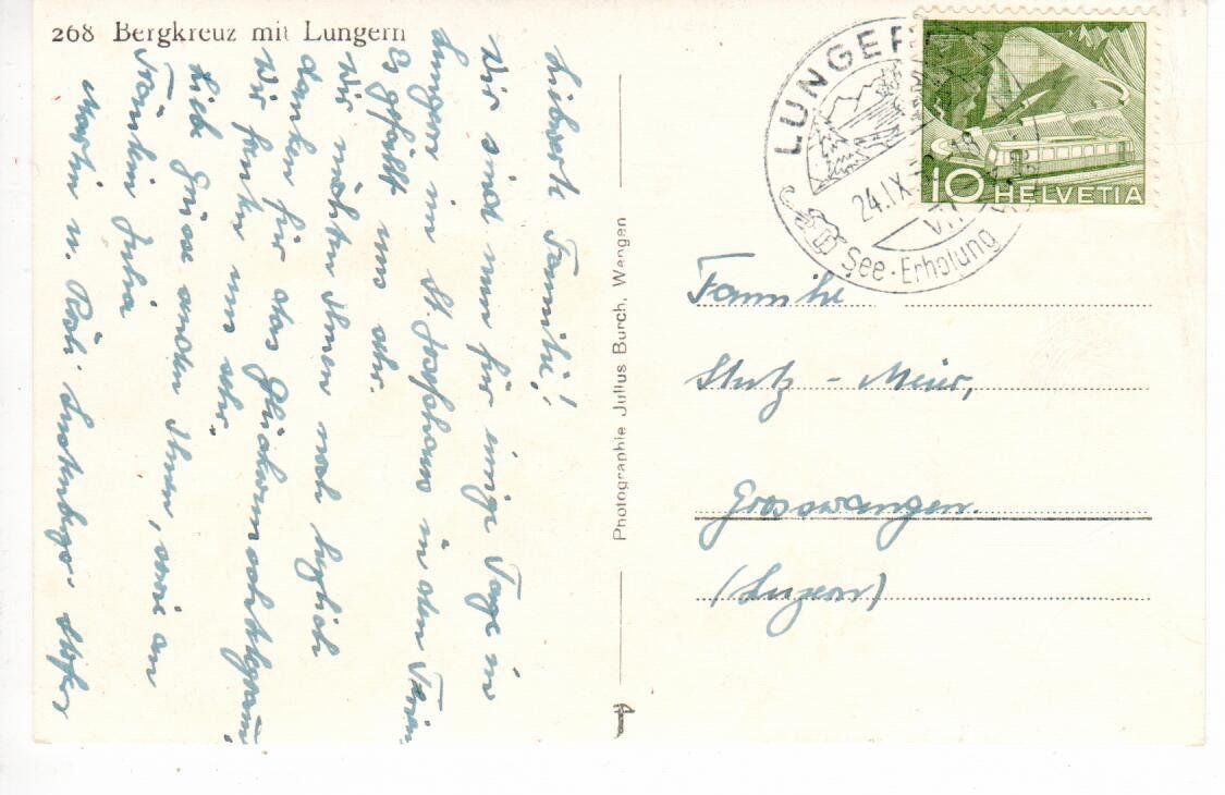Ansichtskarten: Lungern – Gebraucht aus Wolhusen von Curver9 1