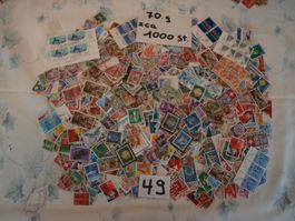 1000 Schweizer Briefmarken über 70g Gebraucht siehe Bilder