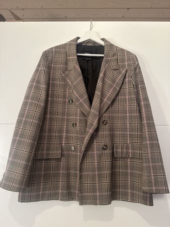 Zara Blazer Oversized Karo Muster Herbst Trendy