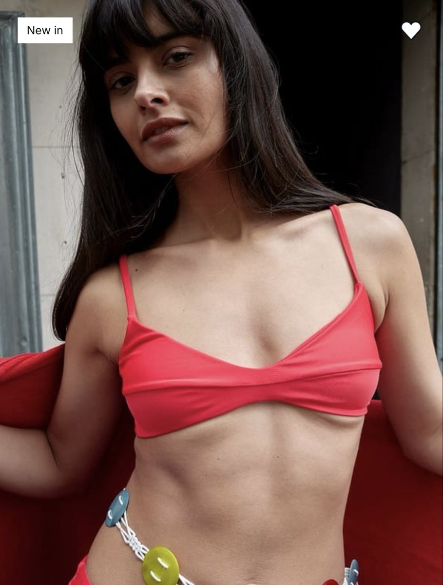 Costumi da bagno & Bikini: NA-KD Low Cup Bikini Top rot – Nuovo e nell'imballaggio originale da Frick venduto da van_75yb 2