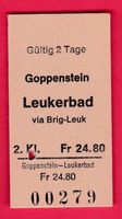 KARTON BILLETT, GOPENSTEIN - LEUKERBAD, EINFACH,
