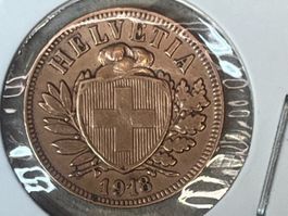 2 Rp. 1918 uz-stgl Glanzstück - Seltene Qualität