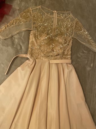 Elegantes Abendkleid, Gr. 34/36, Rosé, 1x getragen
