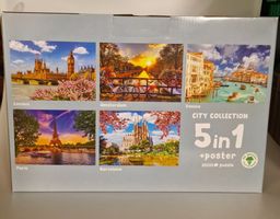 City Collection Puzzle 5 in 1, 1000 Teile, plus Poster!