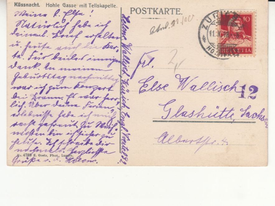 Cartes postales: Hohle Gasse 1918 – D'occasion à Bürglen TG par StampGraf 1
