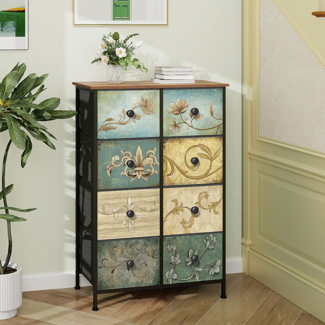 Cassettiere: Kommode mit 8 Stoffschubladen, böhmische Kommode, Vintage – Nuovo e nell'imballaggio originale da Affoltern am Albis venduto da scrapbooking 1