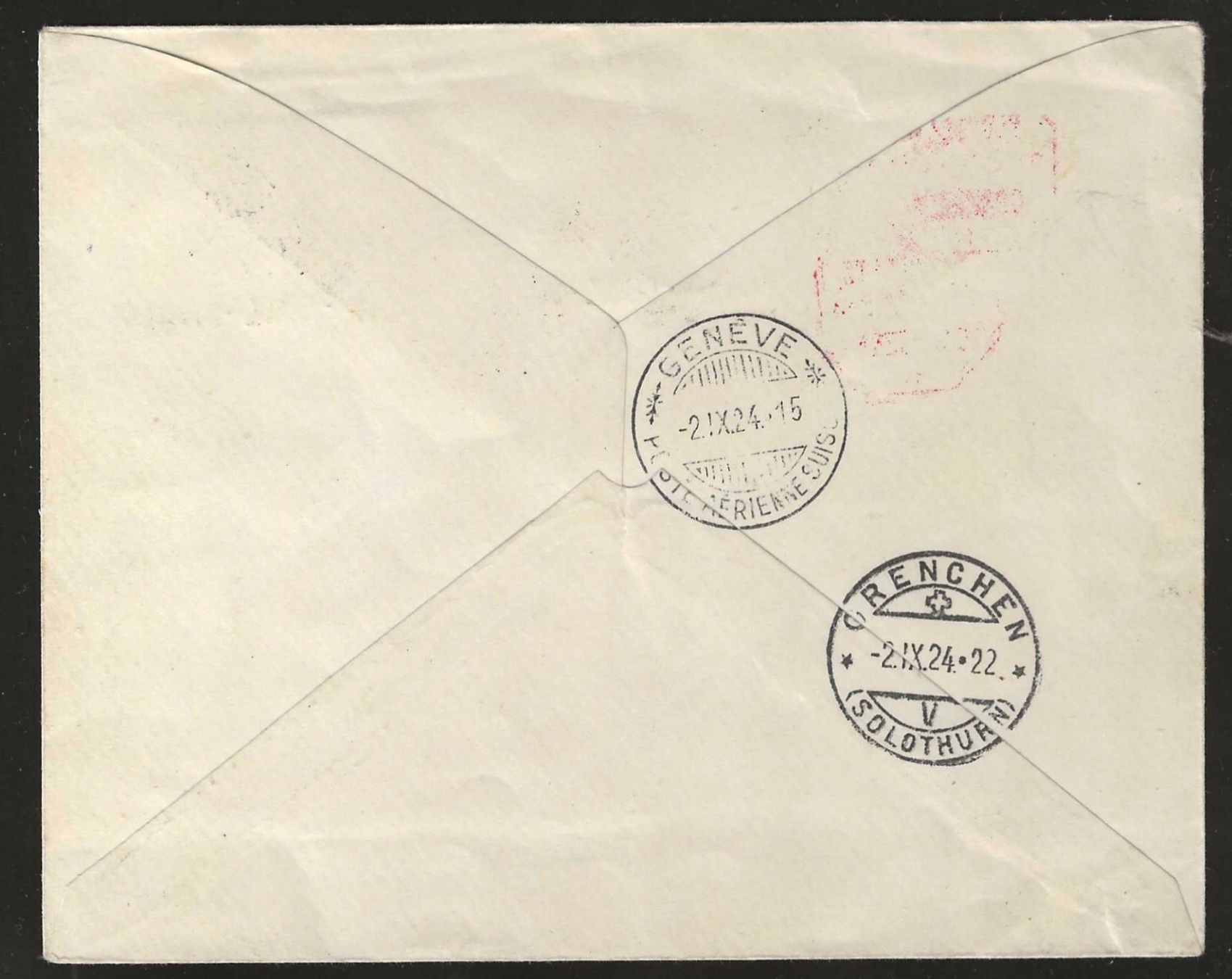 Tous les timbres: 1924 : Flugpostbrief Flugtag Solothurn-Grenchen – D'occasion à Gümligen par Geniusbuy 1
