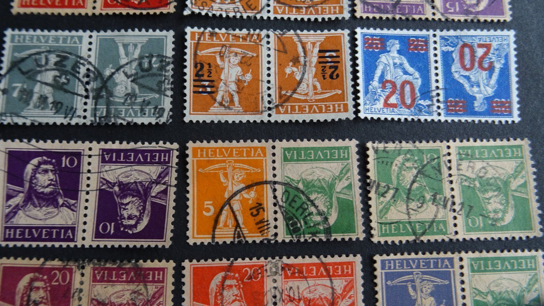 Alle Briefmarken: LOT KEHRDRUCKE; 18 STÜCK; GESTEMPELT – Gebraucht aus Eschenbach SG von eDaisy 5